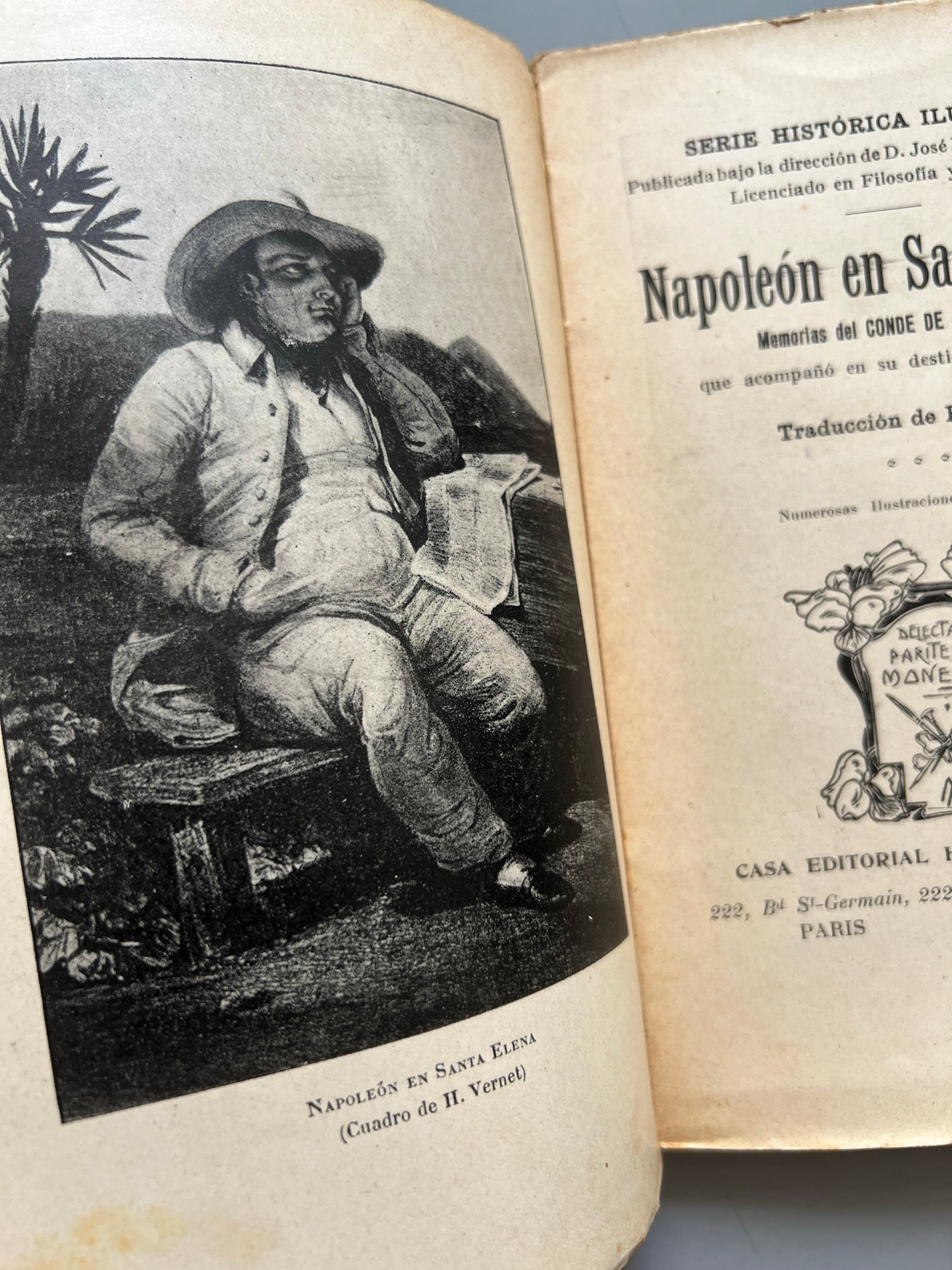 Libro de: Napoleón En Santa Elena, Conde De Las Cases - Casa Editorial Hispano-Americana, Ca. 1920