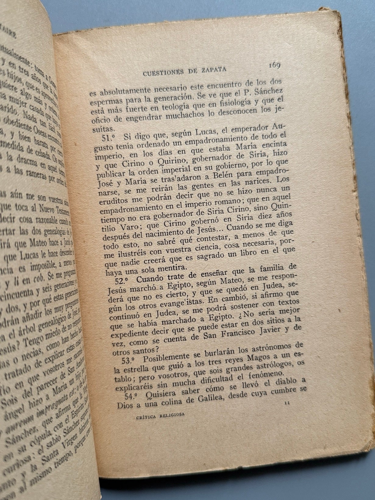 Libro de: Crítica religiosa, Voltaire - Antonio Roch Editor, ca. 1915