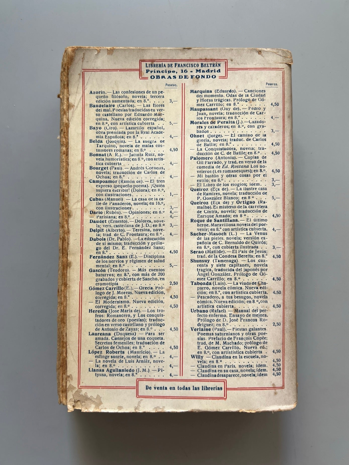 Libro de: Entremeses, Sainetes Y Teatralerias, Pablo Parellada - Librería De Francisco Beltrán, 1921