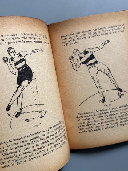 Libro de: Concursos atléticos, Manuel Orbea y Biardeau - Librería Sintes. Los Sports, ca. 1920