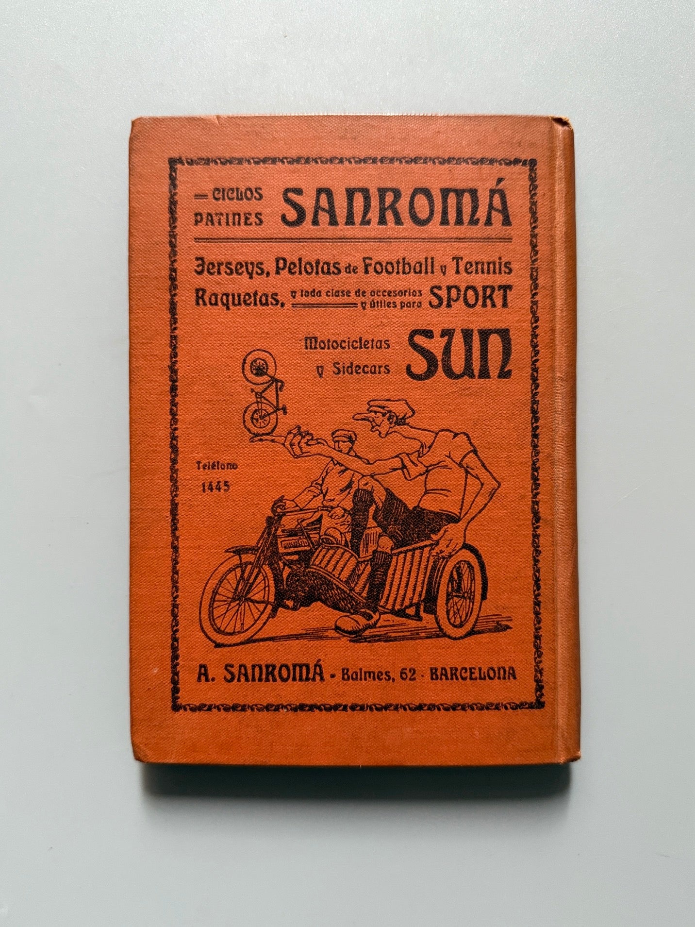 Libro de: Concursos atléticos, Manuel Orbea y Biardeau - Librería Sintes. Los Sports, ca. 1920