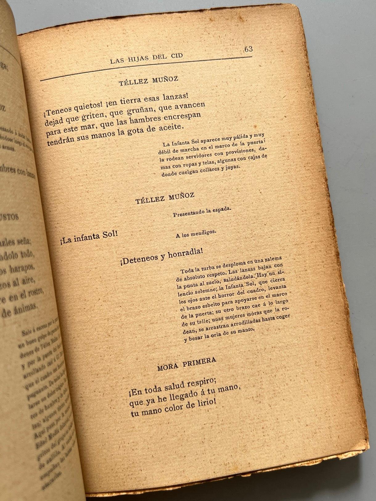 Libro de: Las Hijas Del Cid, Eduardo Marquina -  Renacimiento, 1912