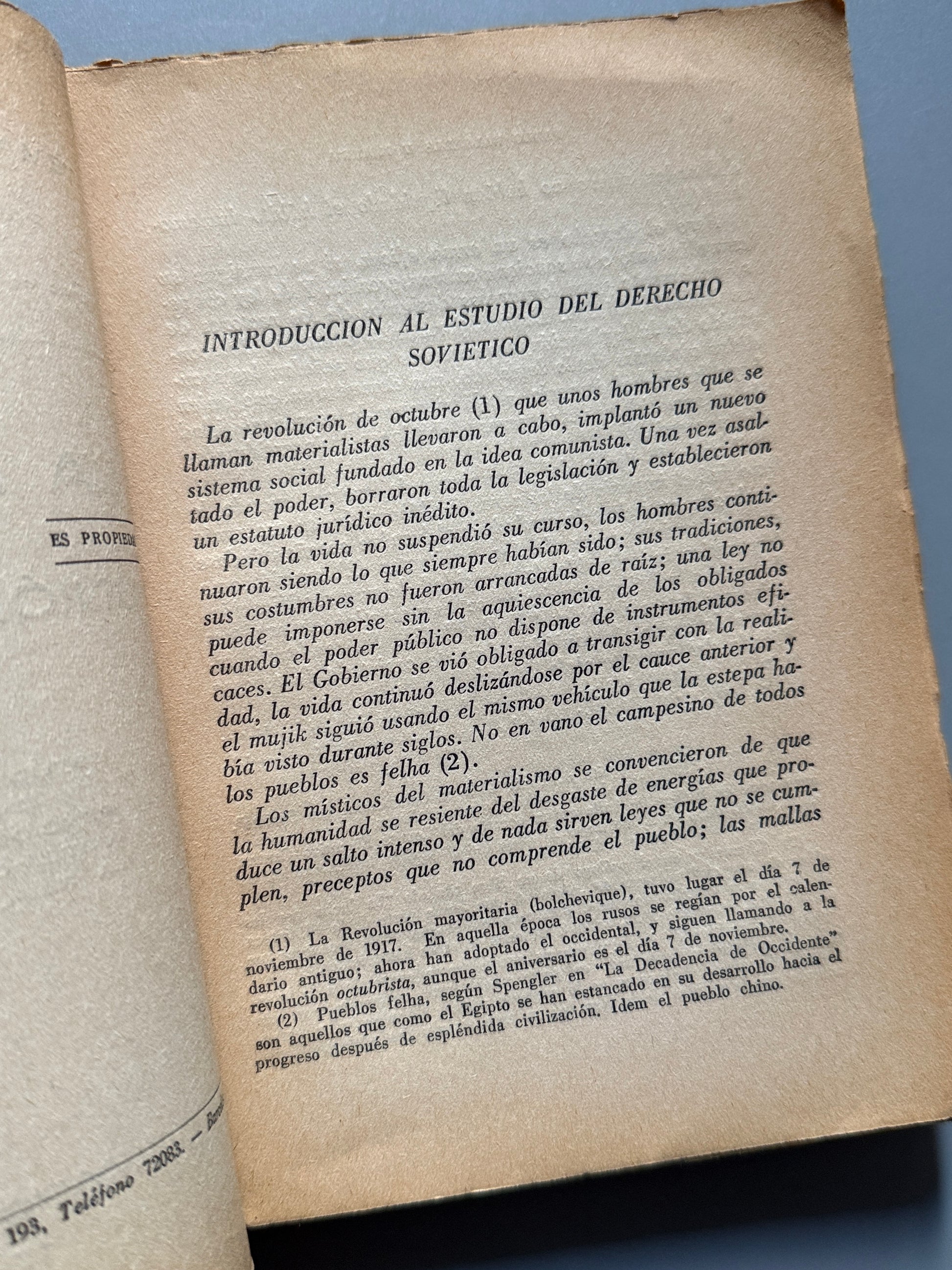 Libro de: La herencia de la Unión Soviética, Pablo Balsells y Morera - Temas jurídicos soviéticos, 1935