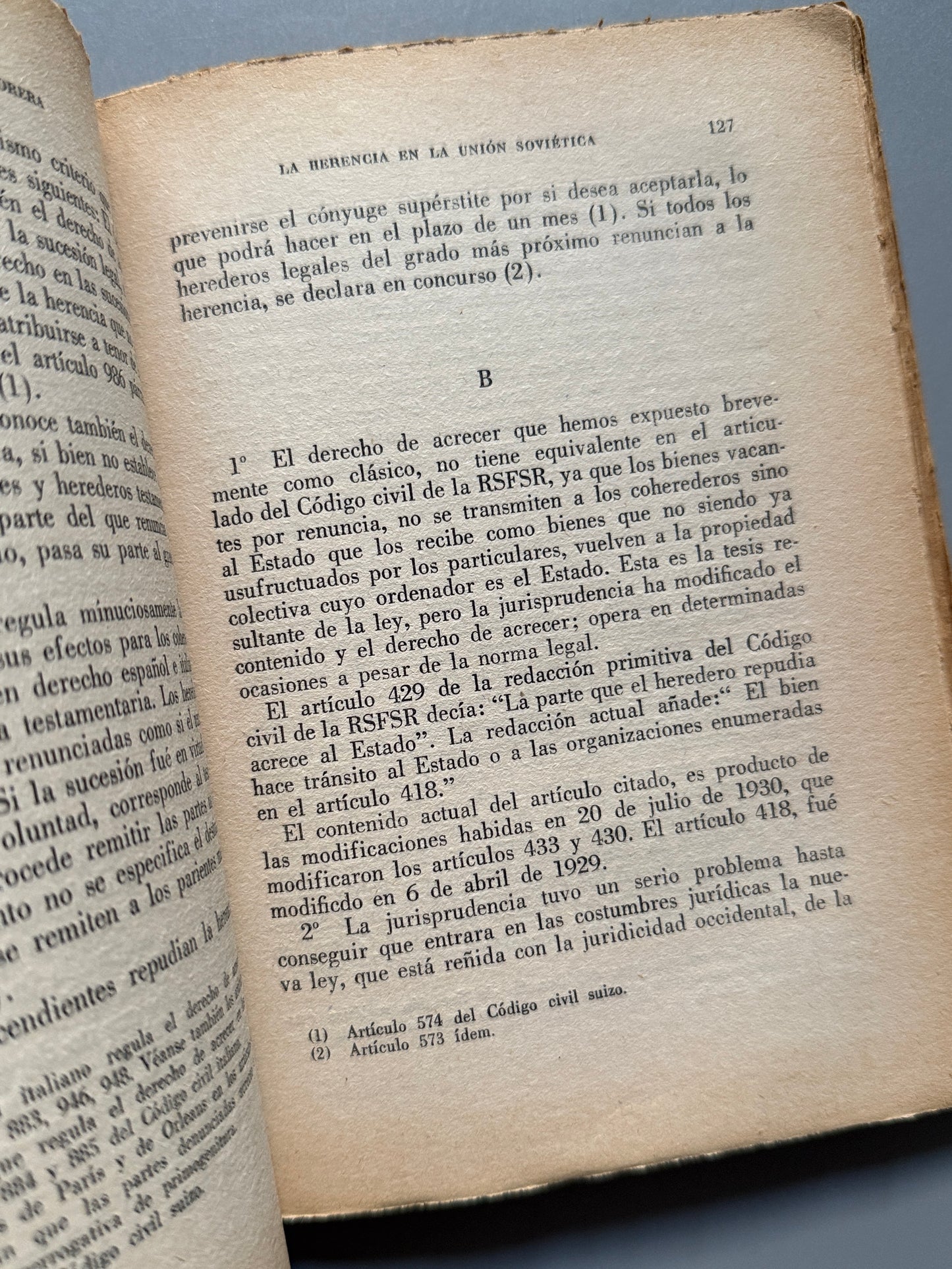 Libro de: La herencia de la Unión Soviética, Pablo Balsells y Morera - Temas jurídicos soviéticos, 1935