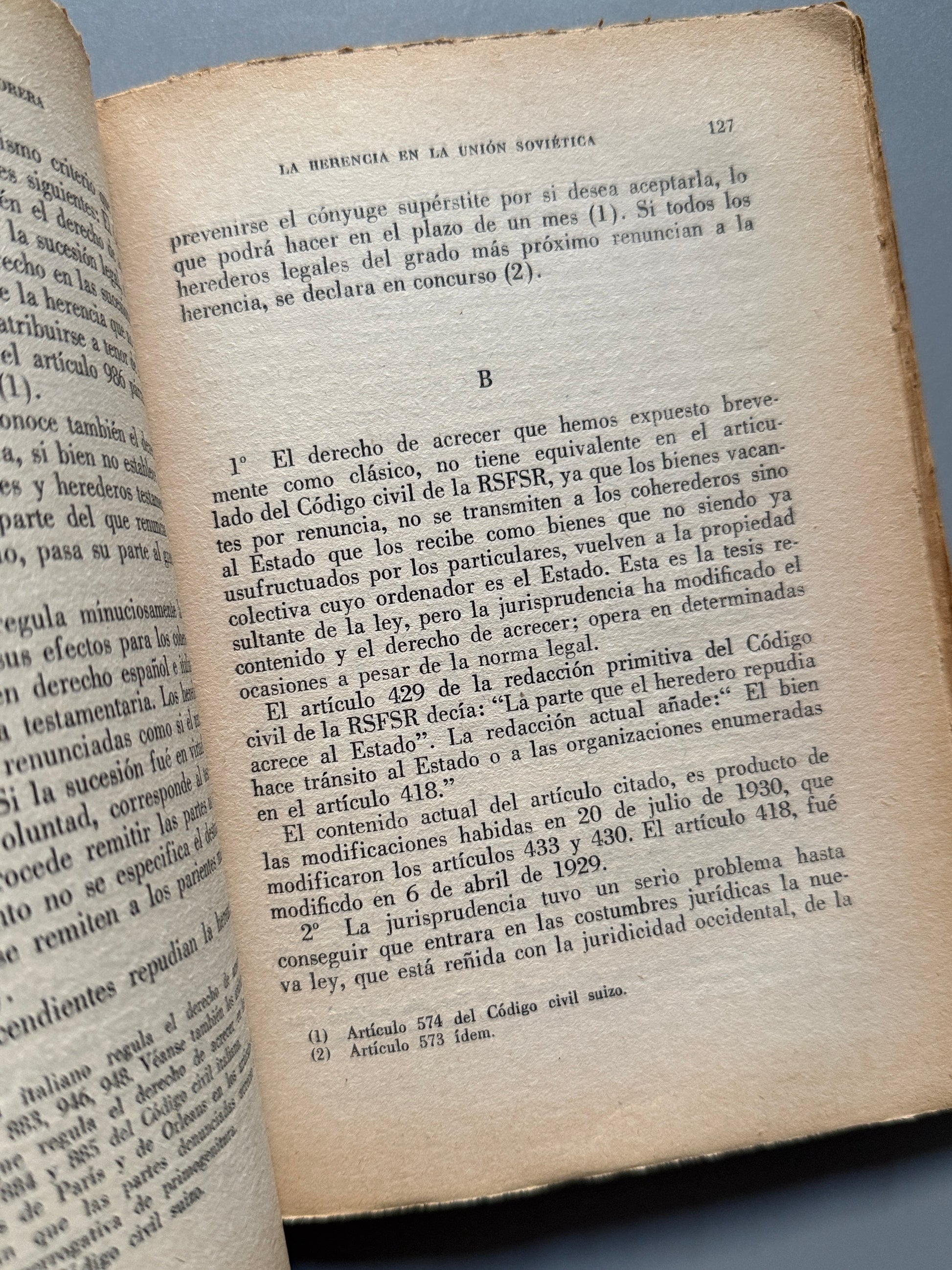 Libro de: La herencia de la Unión Soviética, Pablo Balsells y Morera - Temas jurídicos soviéticos, 1935