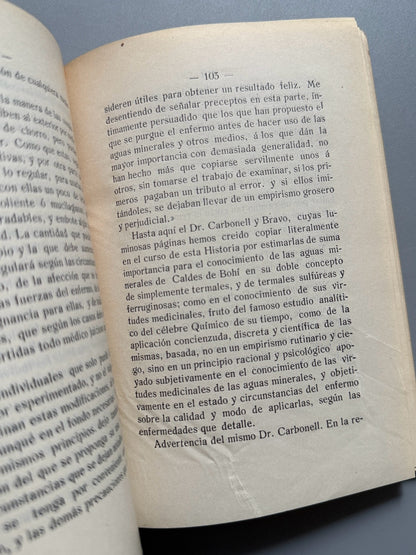 Libro de: Historia del santuario y balneario de Caldes de Bohí, Francisco Roca - Seo de Urgel, 1914