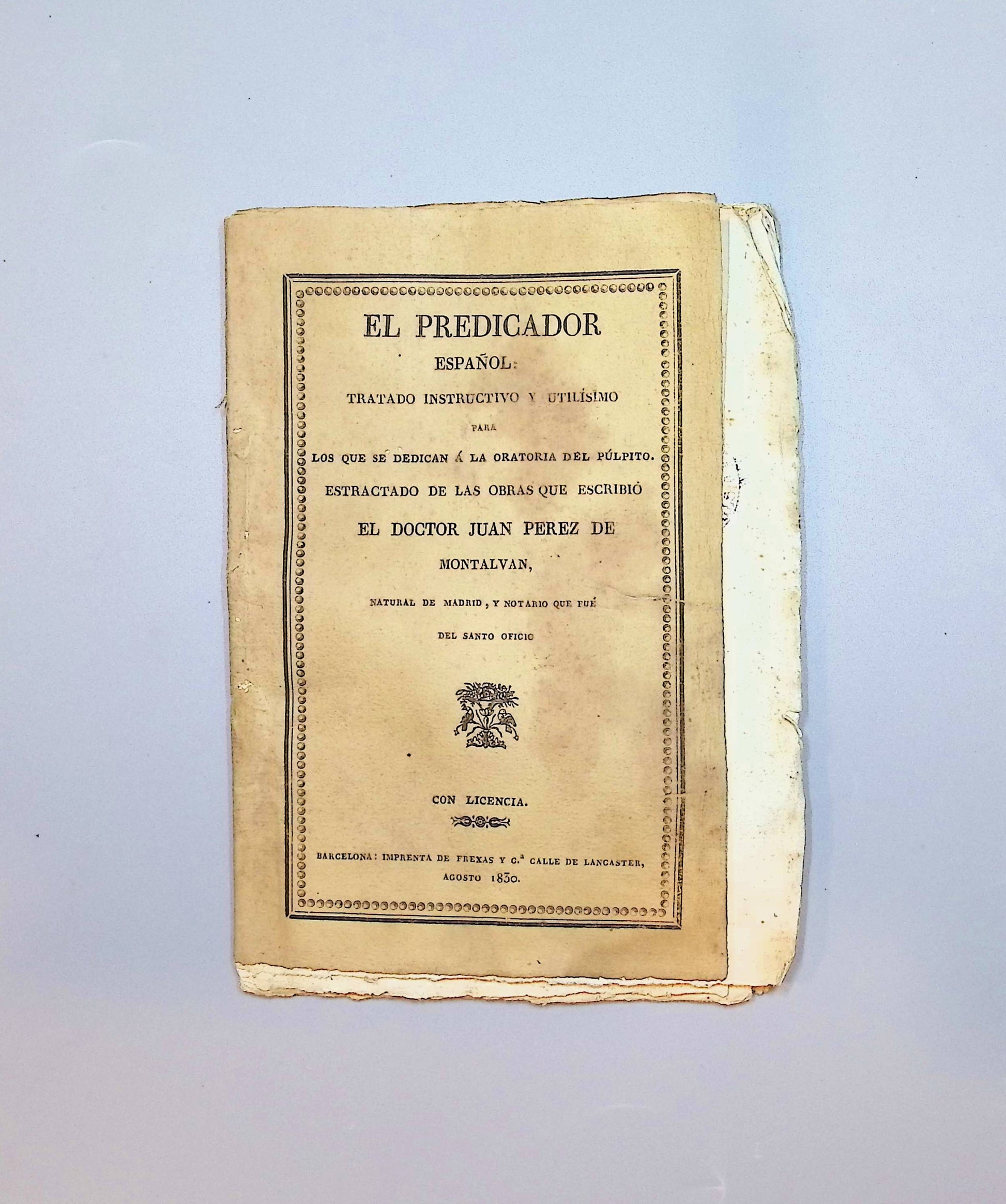 El predicador español, Juan Perez de Montalvan - Imprenta de Freixas, 1830