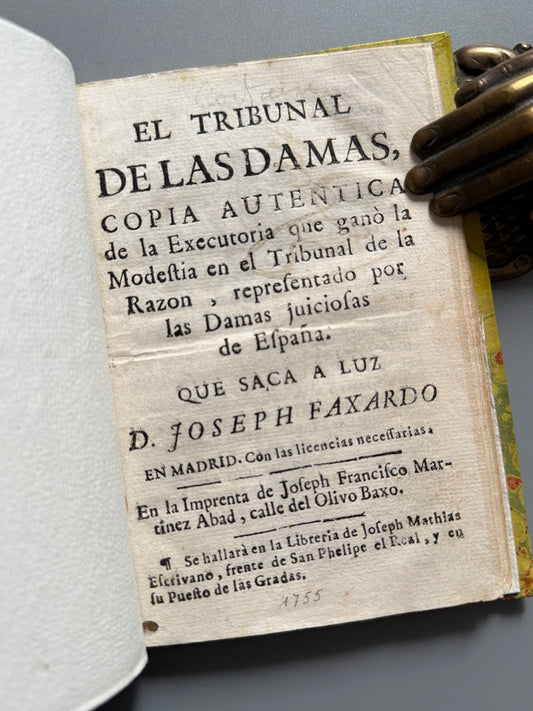 El Tribunal de las Damas, contra la moda de los calzones en la cabeza - Madrid, 1755