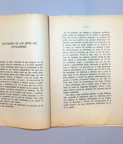 Libro de: ¿Cataluña es separatista?, Jorge Vilallonga - Tipografía Cataluña, 1925