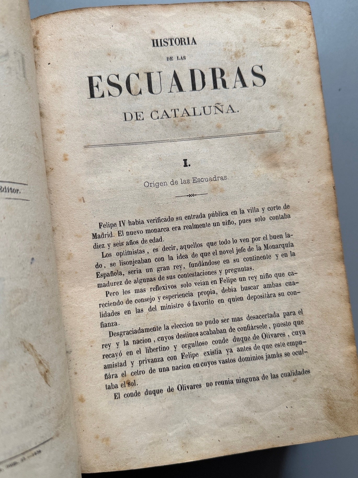 Libro de: Historia de las escuadras de Cataluña, José Ortega y Espinós - Librería del Plus Ultra, 1859