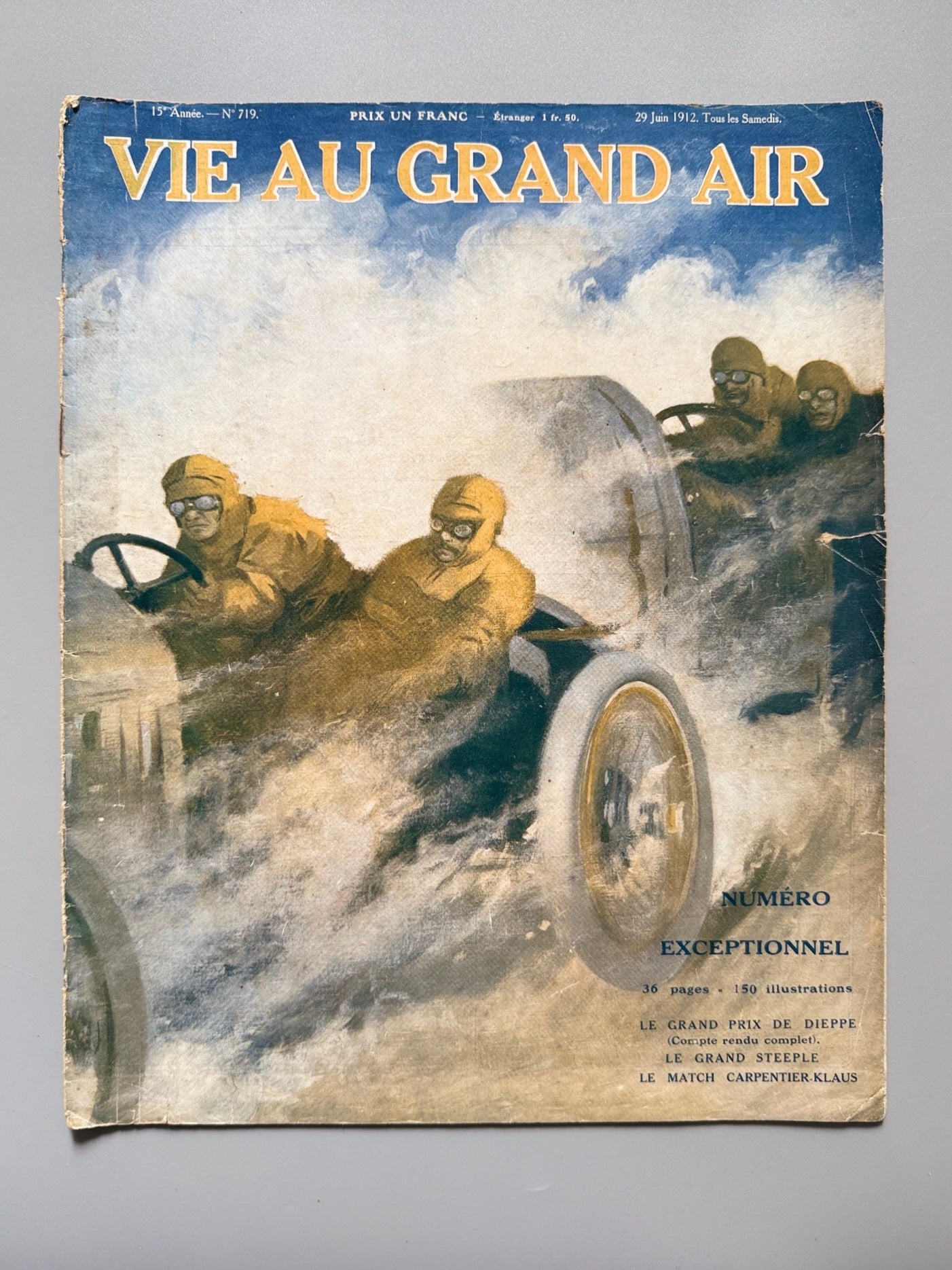 Vie au grand air, numéro exceptionnel nº719 - Pierre Lafitte & Cie Éditeurs, 29 de junio de 1912