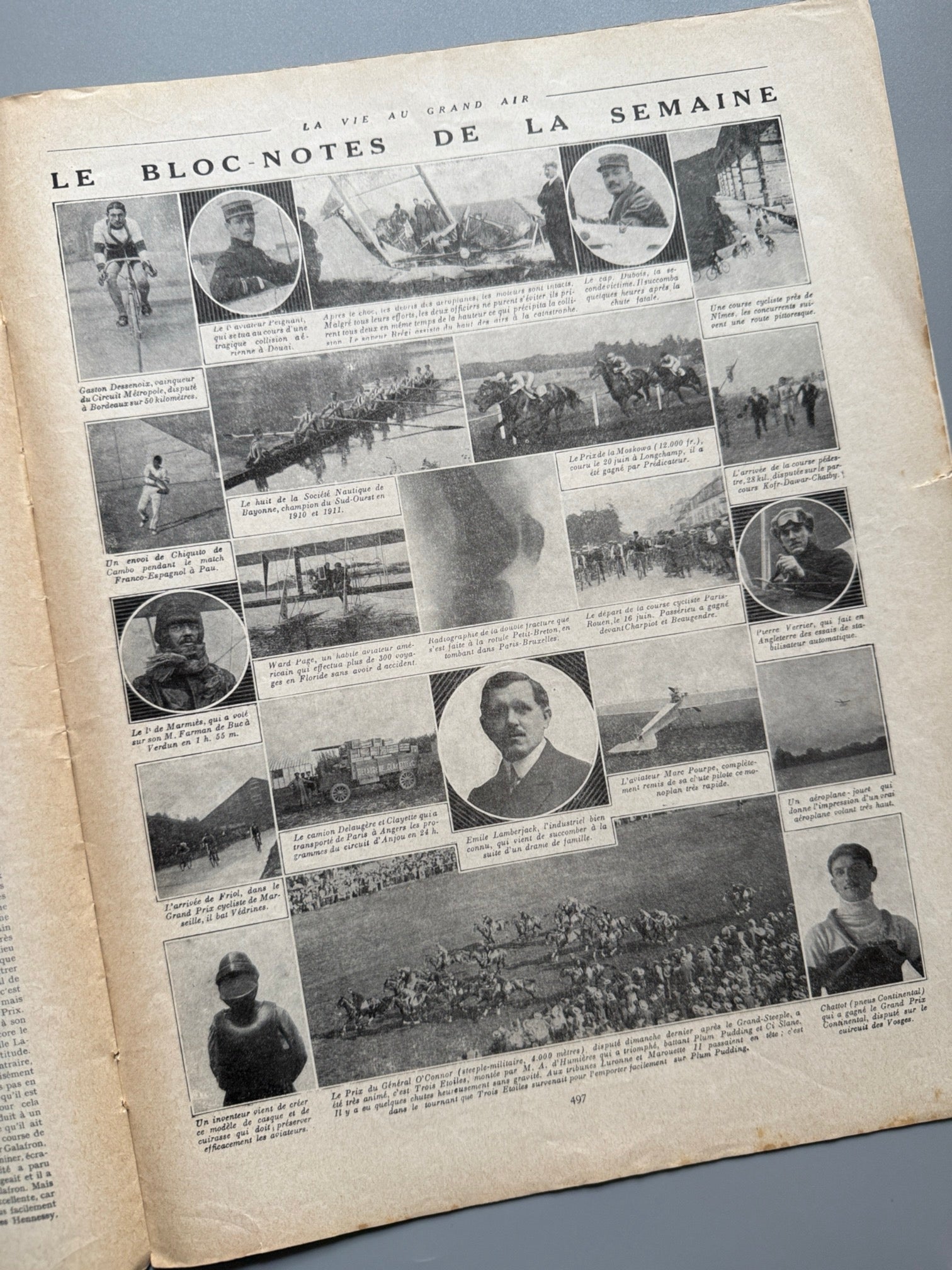 Libro de: Vie au grand air, numéro exceptionnel nº719 - Pierre Lafitte & Cie Éditeurs, 29 de junio de 1912