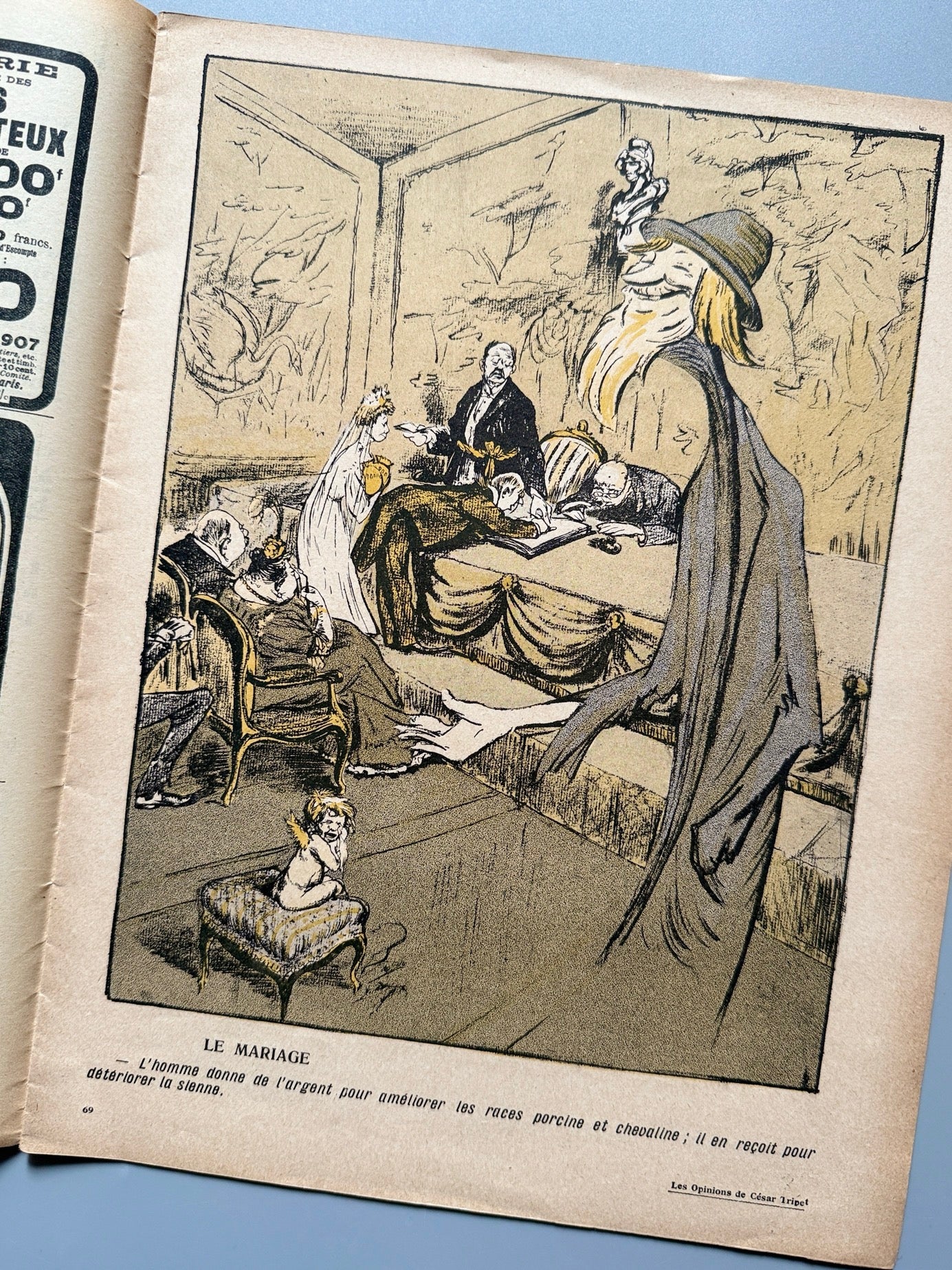 Libro de: L'Assiette au beurre. Les opinions de César Tripet, par Marius Savignol. Nª317 - 27 de abril de 1907