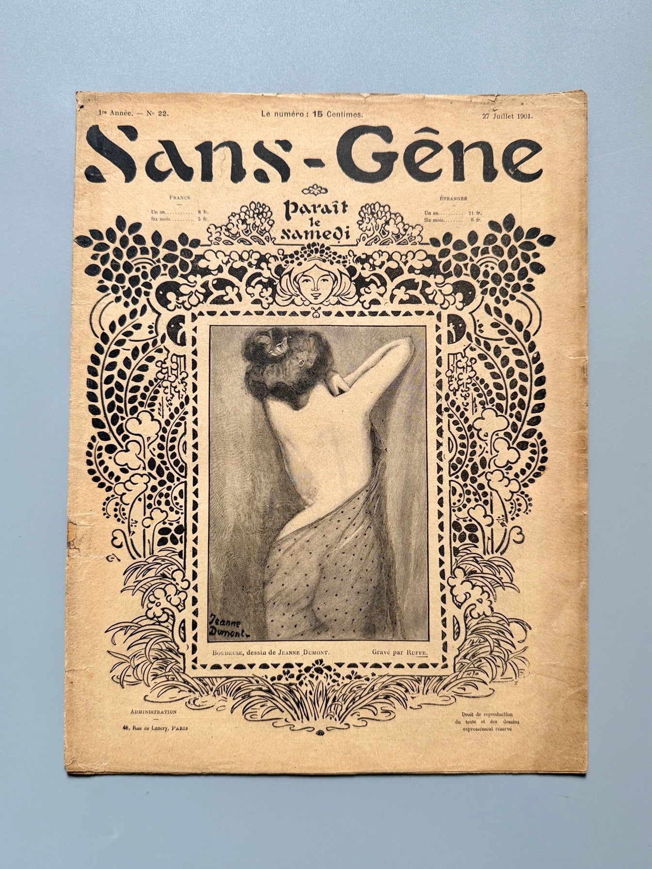 Sans-Gêne, 1re anne, nº22. Revista erotico-humorística - Paris, 1901