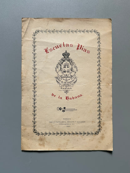 Escuelas Pías de la Habana - Imp. y papelería Seoane y Alvarez, 1906