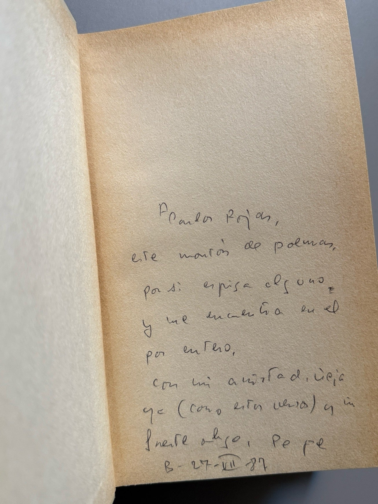 Libro de: Poesía 1951-1975, José Corredor Matheos (firmado) - Plaza & Janes, 1981