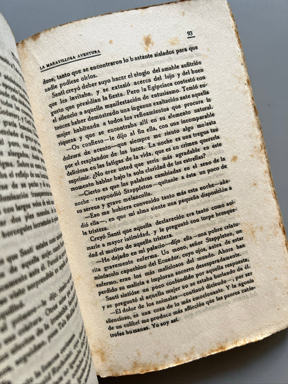 Libro de: La Maravillosa Aventura De Santi Stappleton, Cyril-Berger - Editorial Variorum, 1921