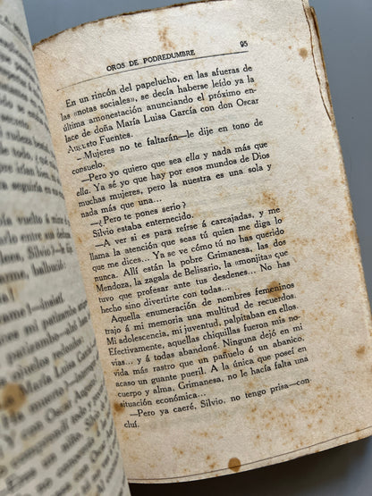 Libro de: La Señorita Carlota. Oros De Podredumbre, Manuel A. Bedoya - Imprenta Renacimiento, 1915