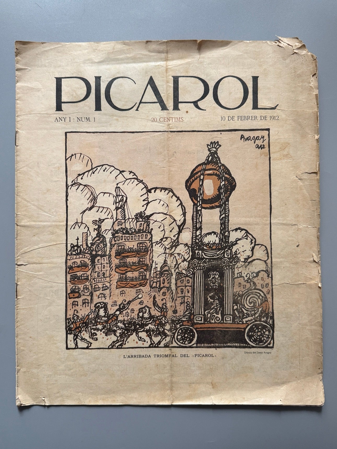 Picarol, nº1 any 1. Revista humorística - Barcelona, 10 de febrero de 1912