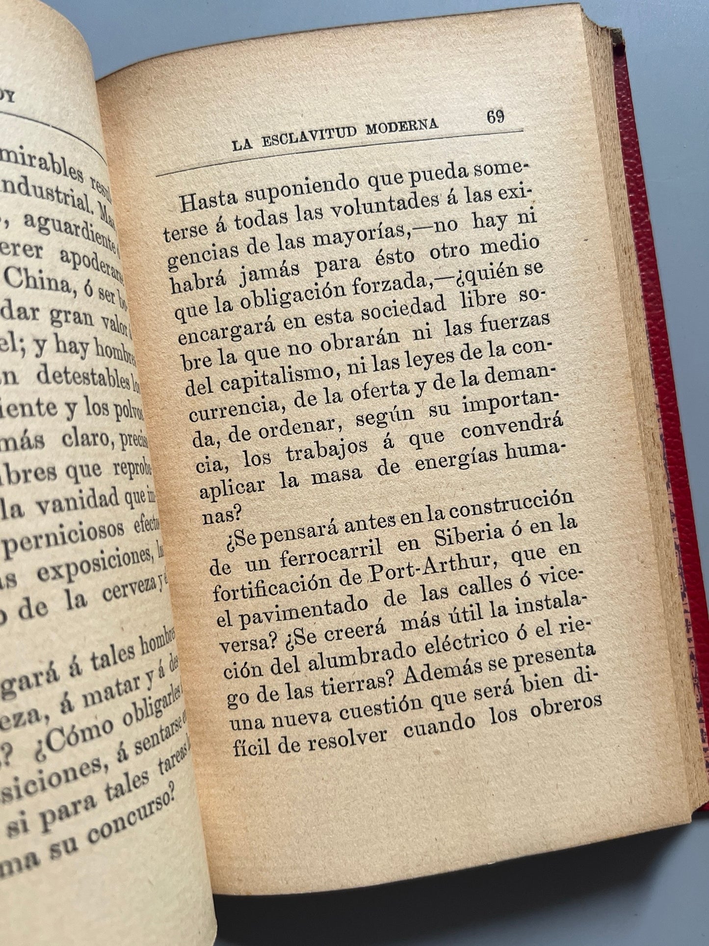 Libro de: La Esclavitud Moderna, Leon Tolstoy - Casa Editorial Maucci, 1901