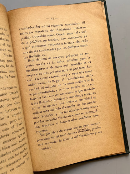 Libro de: Estudio Acerca De El Socialismo, Juan Frías Martí - 1901