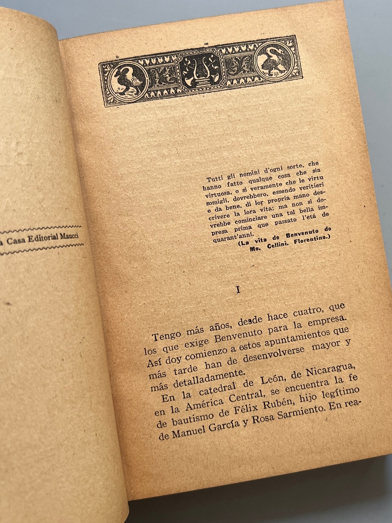 Libro de: La Vida De Rubén Darío, Rubén Darío - Casa Editorial Maucci, Ca. 1920