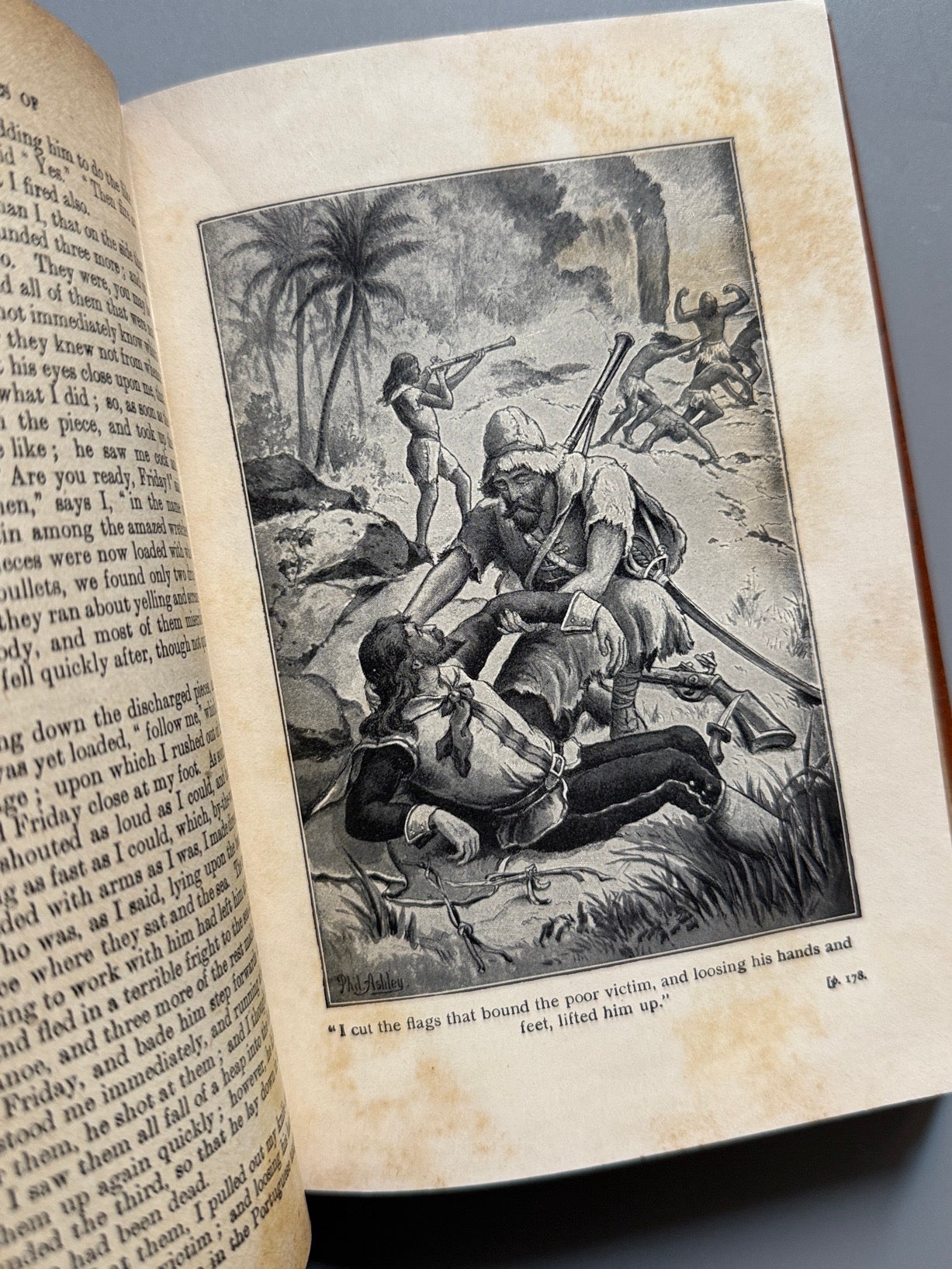 Libro de: The life and adventures of Robinson Crusoe, Daniel Defoe - S. W. Partridge & Co, ca. 1900