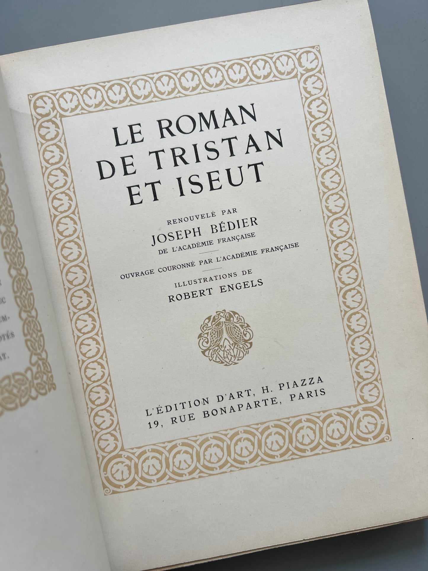 Libro de: Le roman de Tristan et Iseut, Joseph Bédier - L'Édition D'Art, 1922