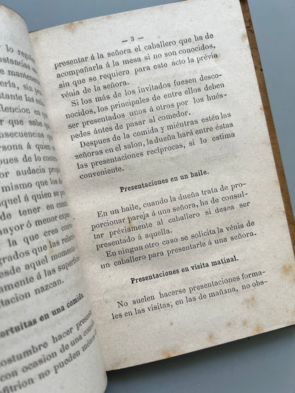 Libro de: Código ó Deberes de buena sociedad, Camilo Fabra - Librería de Juan y Antonio Bastinos, 1883