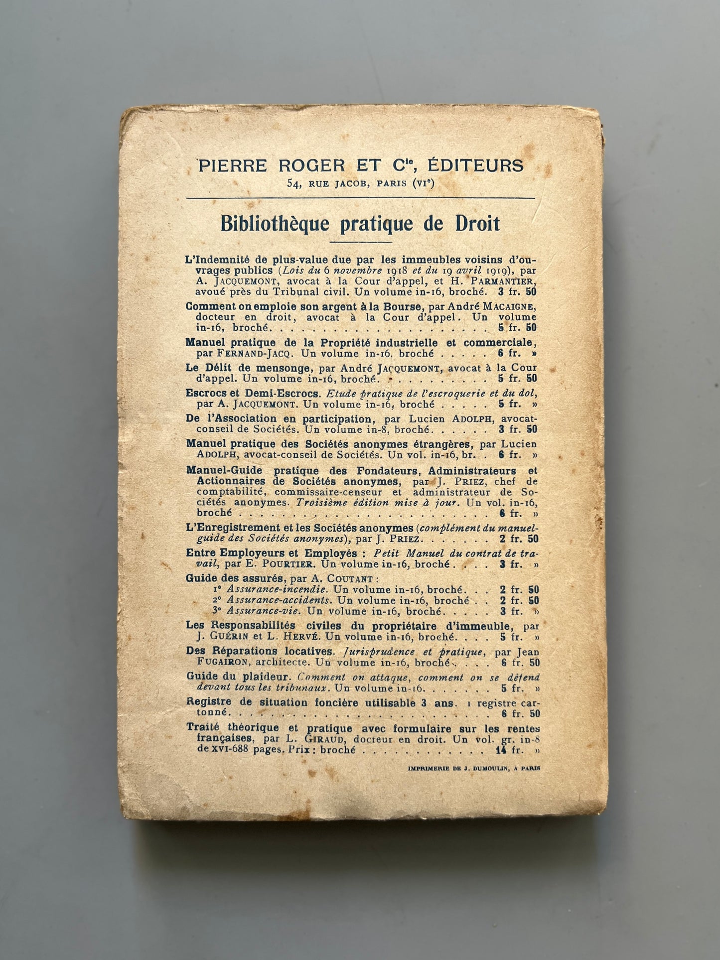 Libro de: Au centre de l'Amérique du Sud inconnue, Marquis de Wavrin - Pierre Roger & Cie Éditeurs, ca. 1920