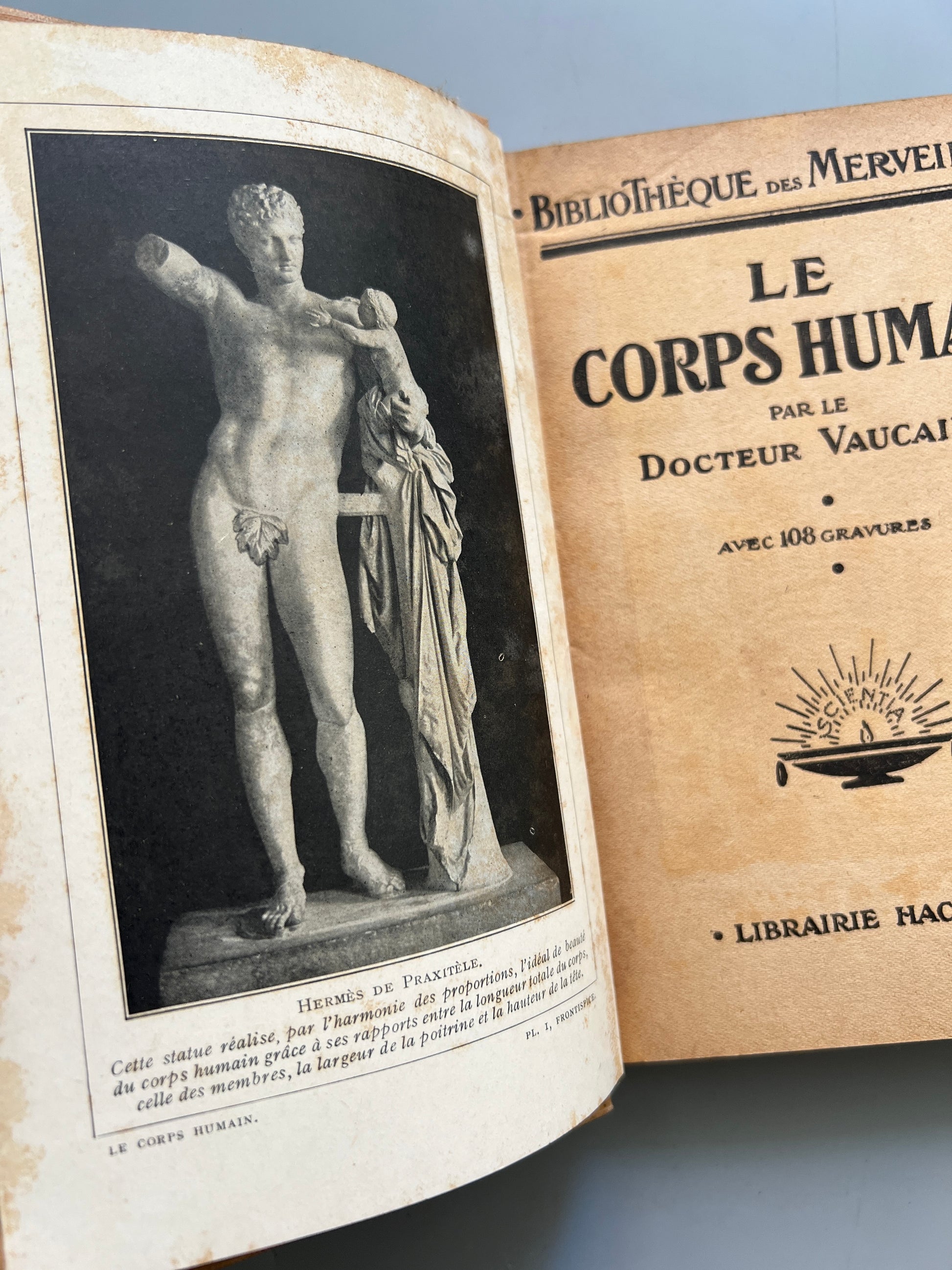 Libro de: Le corps humain, Docteur Vaucaire - Libraire Hachette, ca. 1930