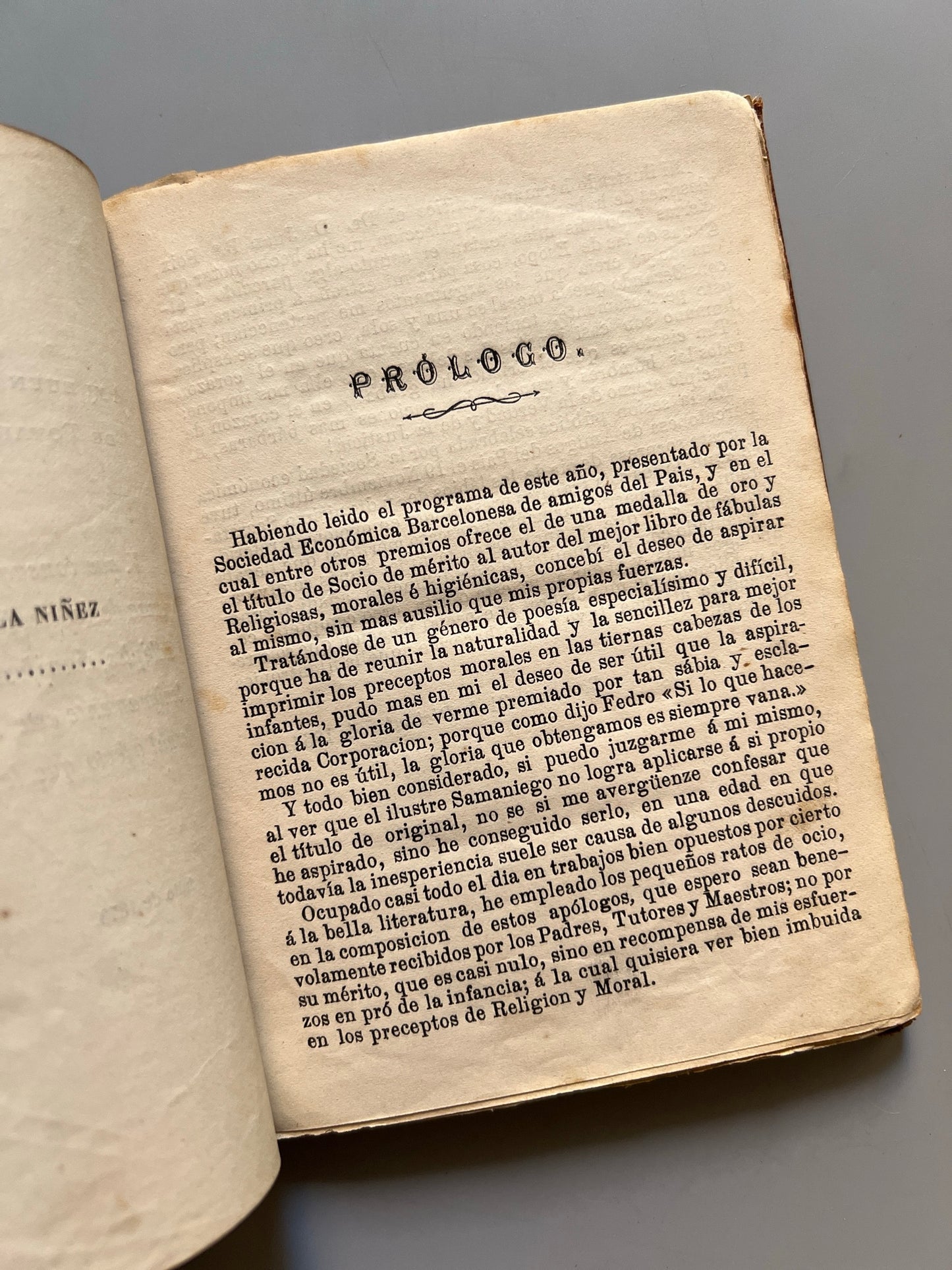 Libro de: Fábulas en verso, Tomás De Aquino Gallissá - Litografía de los ss. Paluzie, 1873