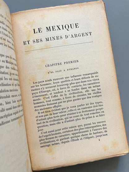 Libro de: Le Mexique et ses mines d'argent, Albert Bordeaux - Libraire Plon, 1910