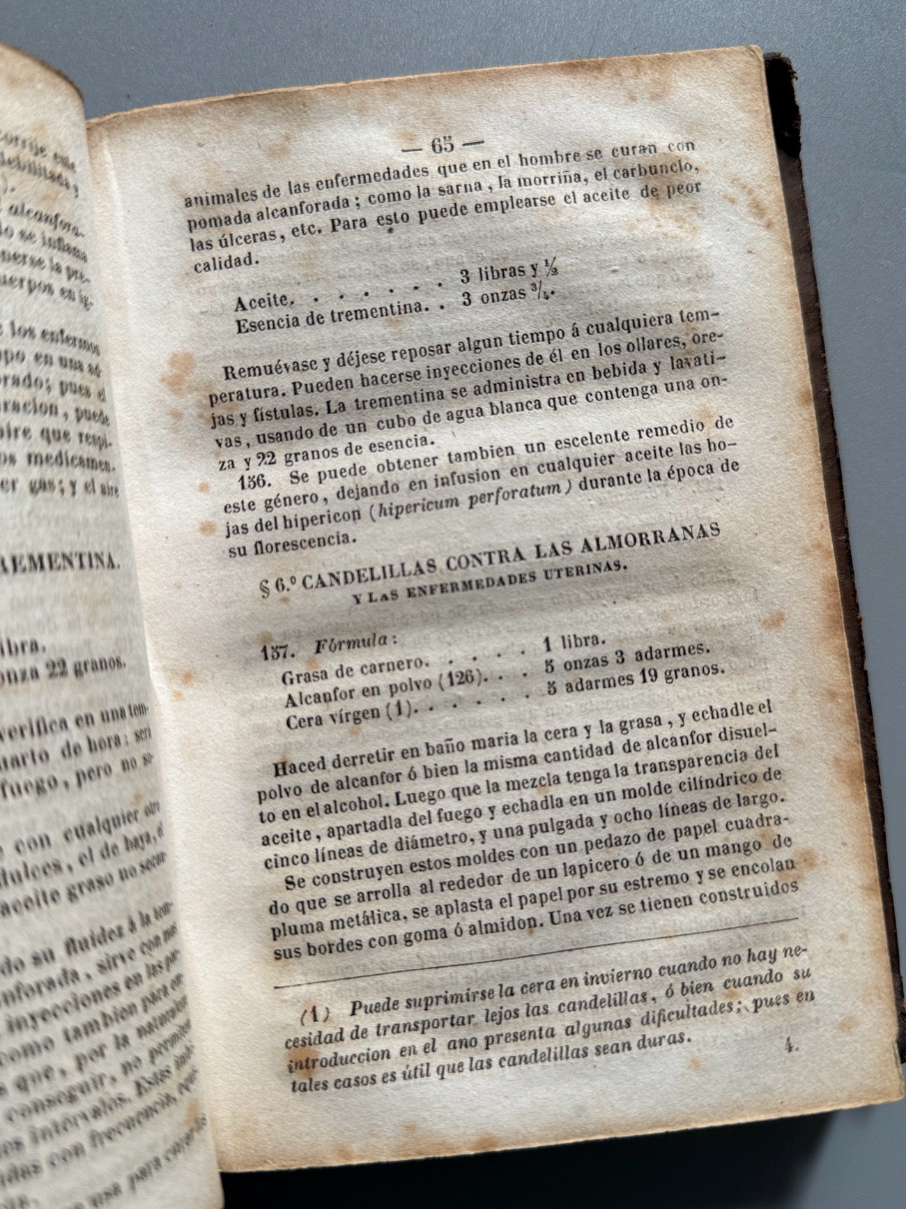 Libro de: Manual de la salud para 1850, F. V. Raspail - Barcelona, 1850