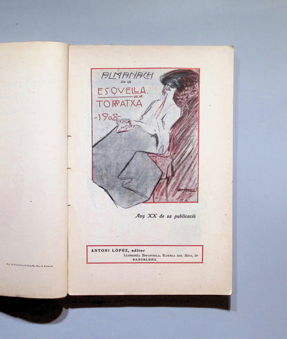 Libro de: Almanach De La Esquella De La Torratxa - Antoni Lopez Editor. 1908