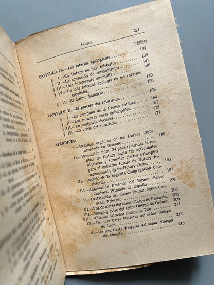 Los rotarios, Felipe Alonso Bárcena - Editorial Razón y Fe, 1929