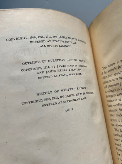 Libro de: Medieval and modern times, James Harvey Robinson - Ginn And Company, 1919