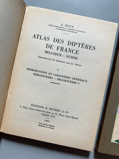 Libro de: Les diptères de France, Belgique, Suisse, E. Séguy - Éditions N. Boubée, 1951