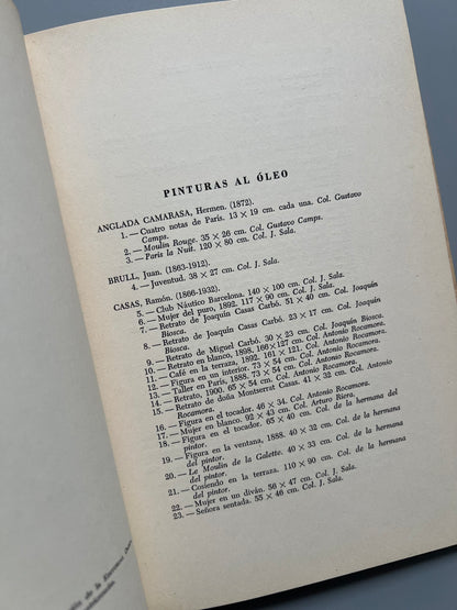 Exposición homenaje al grupo Quatre Gats - Editorial Barna, 1954