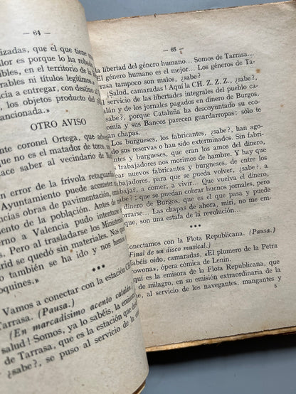 Libro de: Aquí es la emisora de la flota republicana..., Joaquín Perez Madrigal - 1938