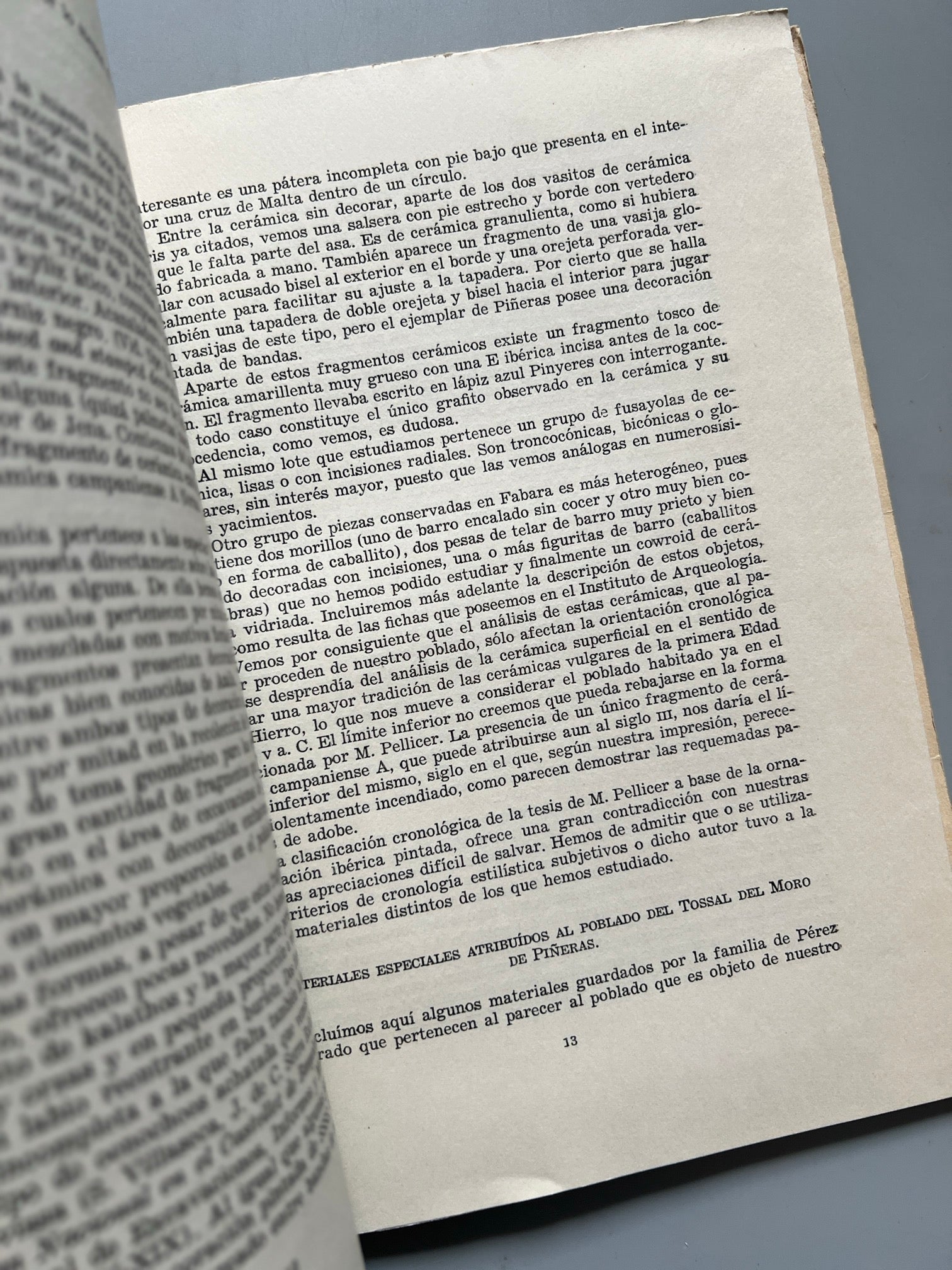 Libro de: Tossal del Moro, Juan Maluquer de Motes - Excavaciones Arqueológicas en España, 1962