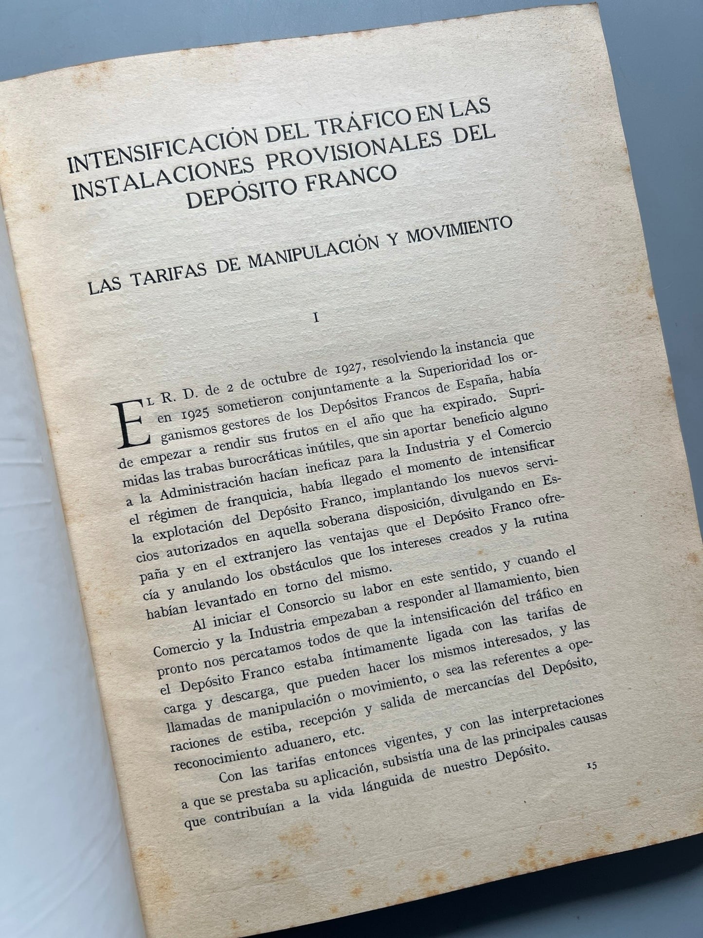 Libro de: Memoria anual del Puerto Franco de Barcelona 1923, Consorcio del Puerto Franco de Barcelona, 1929