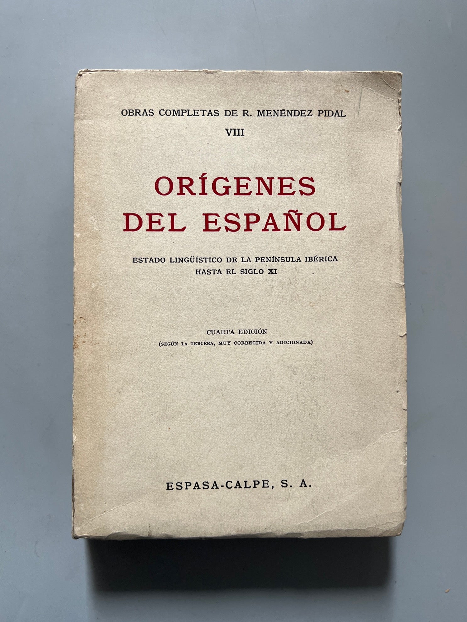 Orígenes del español, R. Menéndez Pidal - Espasa-Calpe, 1956