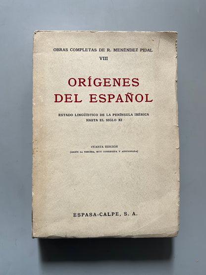 Orígenes del español, R. Menéndez Pidal - Espasa-Calpe, 1956