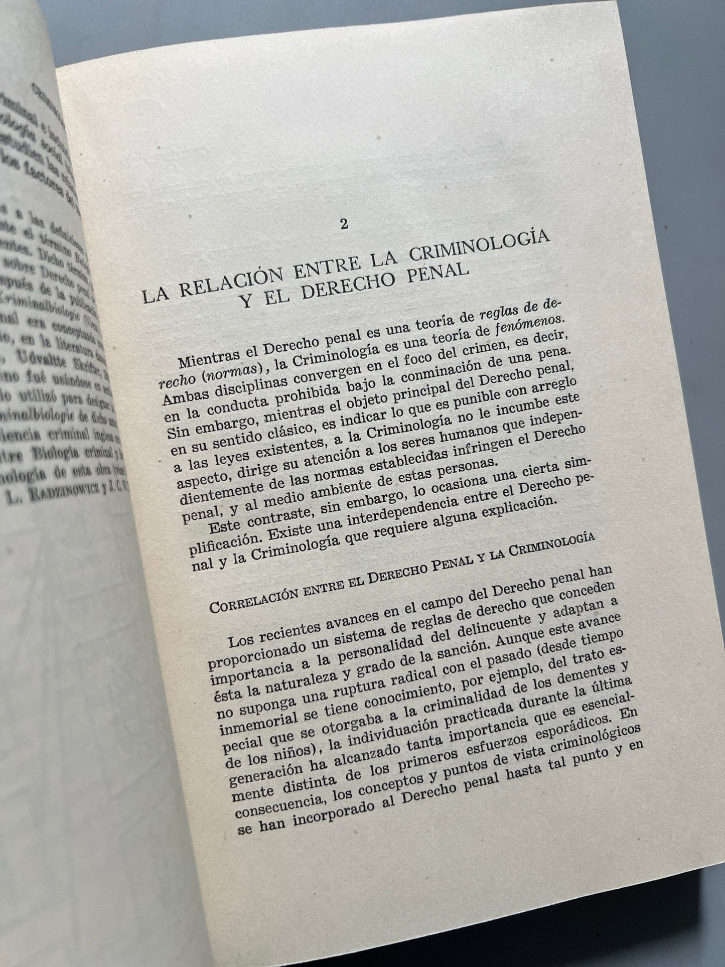 Libro de: Criminología, Stephan Hurwitz - Ediciones Ariel - 1956