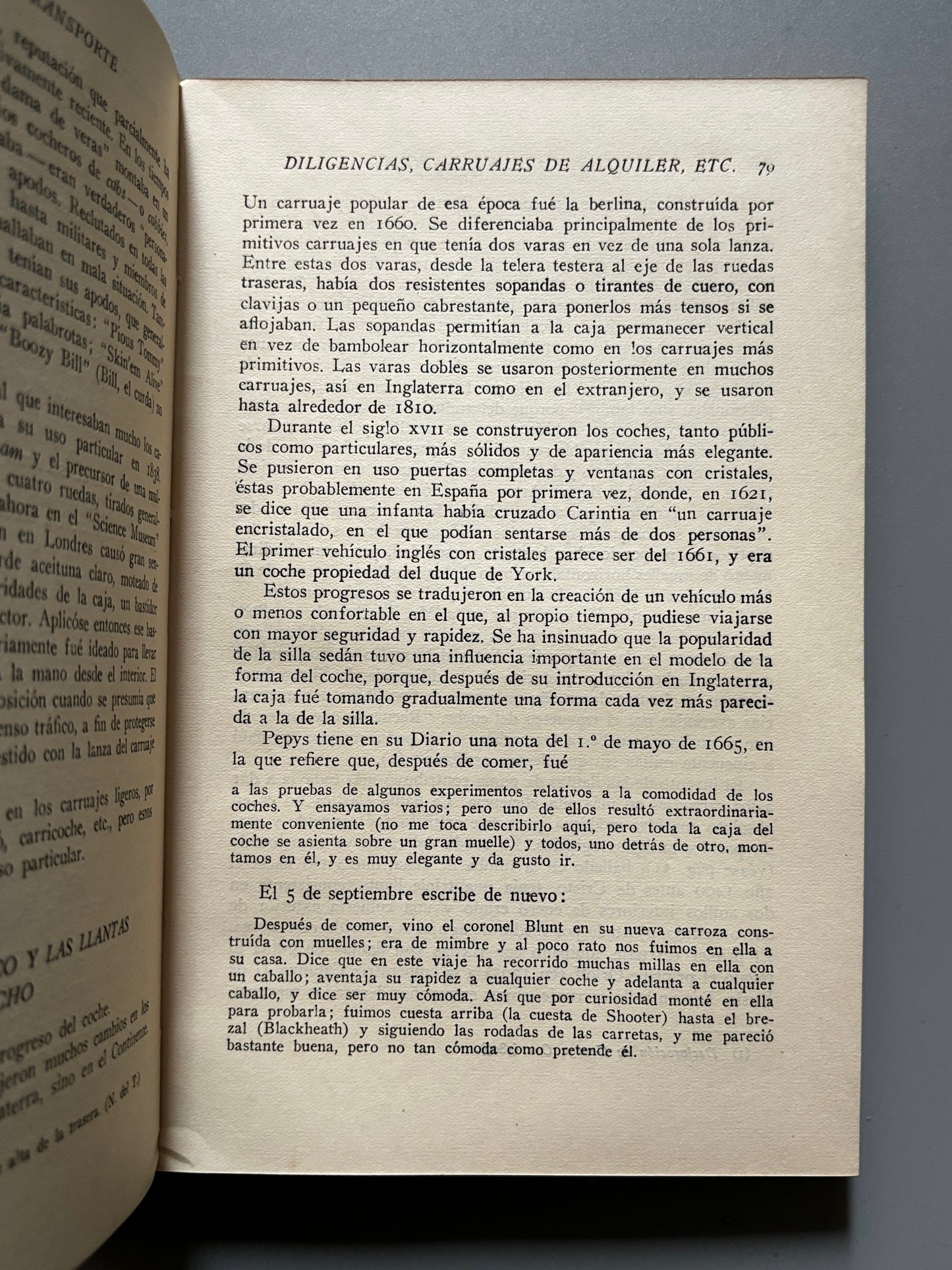 Libro de: Historia del transporte, Ellison Hawks (primera edición) - Editorial Juventud, 1946