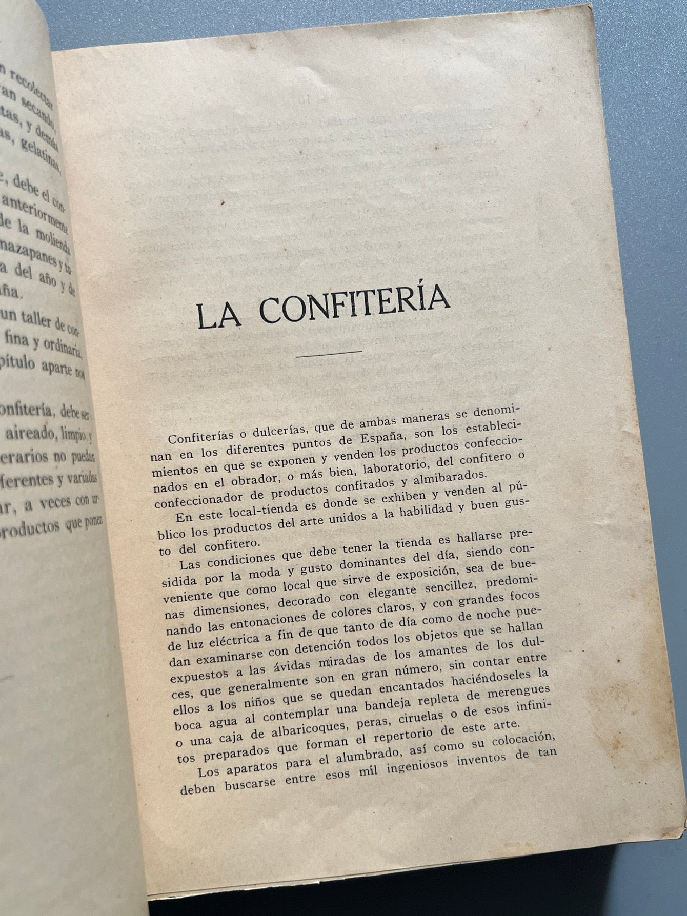 Libro de: Manual práctico de confitería, repostería y pastelería, Roberto Visconti - Barcelona, 1922