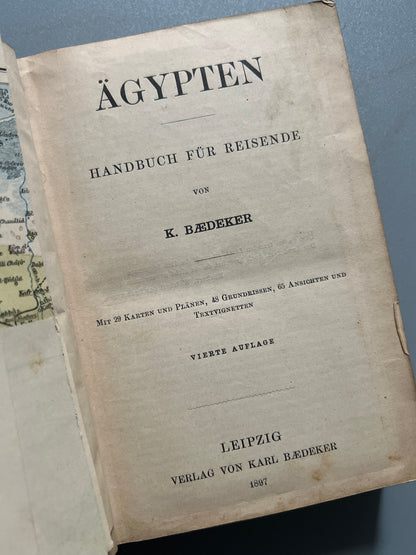 Libro de: Ägypten. Handbuch Für Reisende, Karl Baedeker - Leipzig, 1897