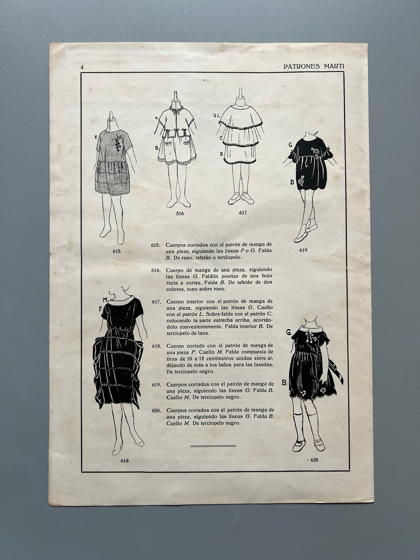 Libro de: Patrones Martí, moda de niñas invierno 1919-20 - Barcelona