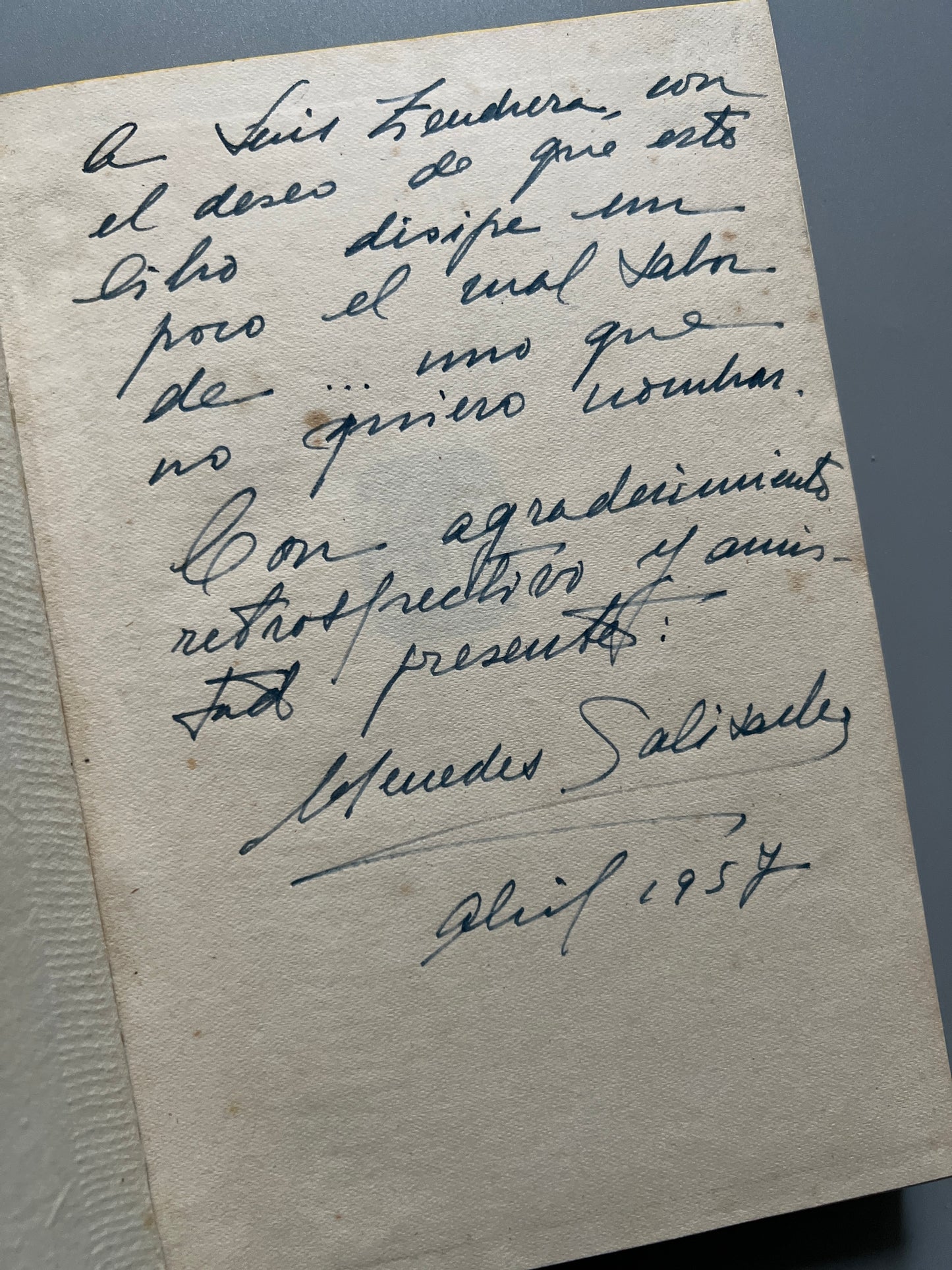 Libro de: Más allá de los raíles, Mercedes Salisachs (primera edición, firmada) - Luis de Caralt Editor, 1957